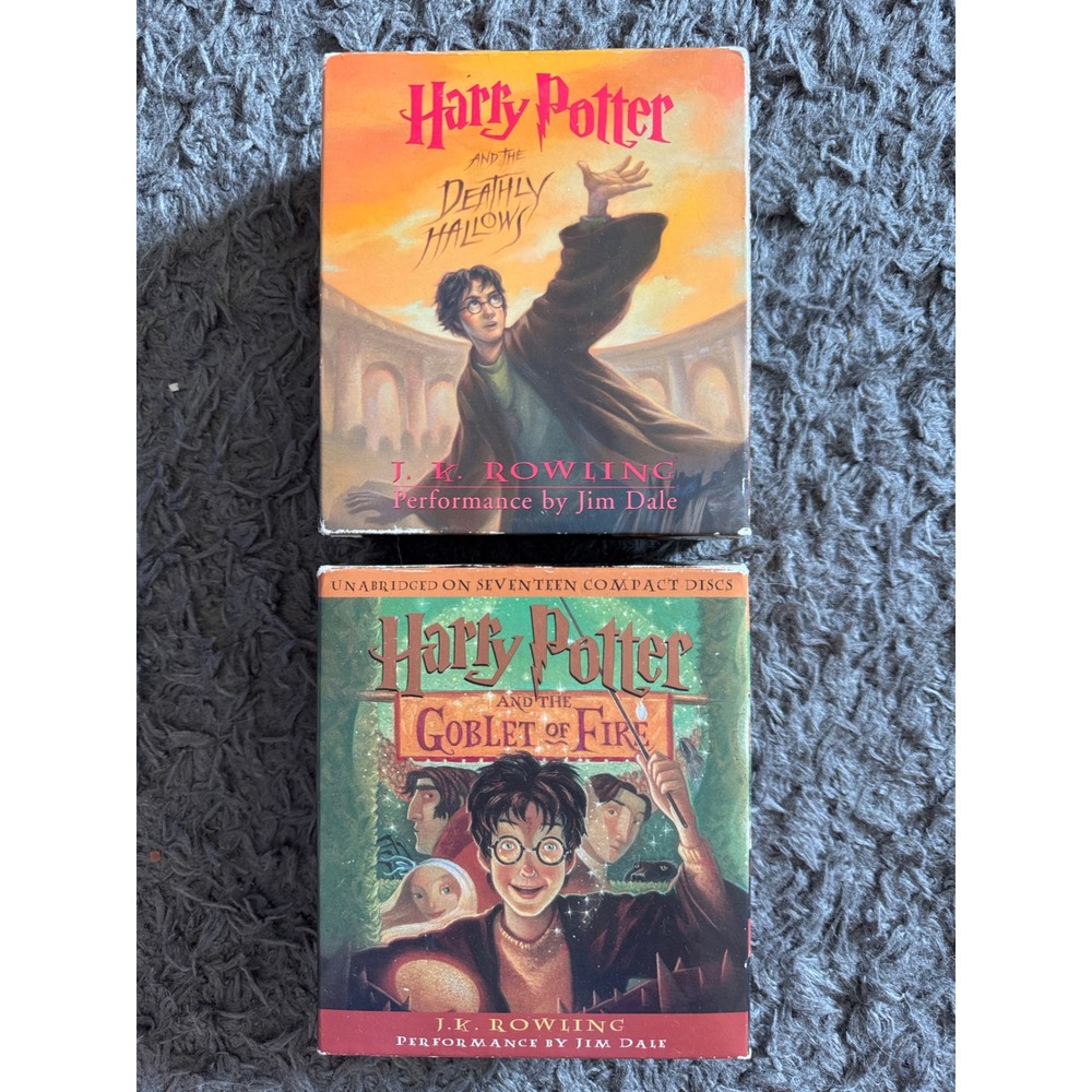 Harry Potter Audiobook CD Lot Goblet of Fire Deathly Hallows Jim Dale Unabridged